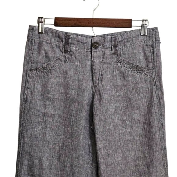 Pilcro And The Letterpress Low Rise Wide Leg Linen Blend Pants Sz 4 - Picture 3 of 11